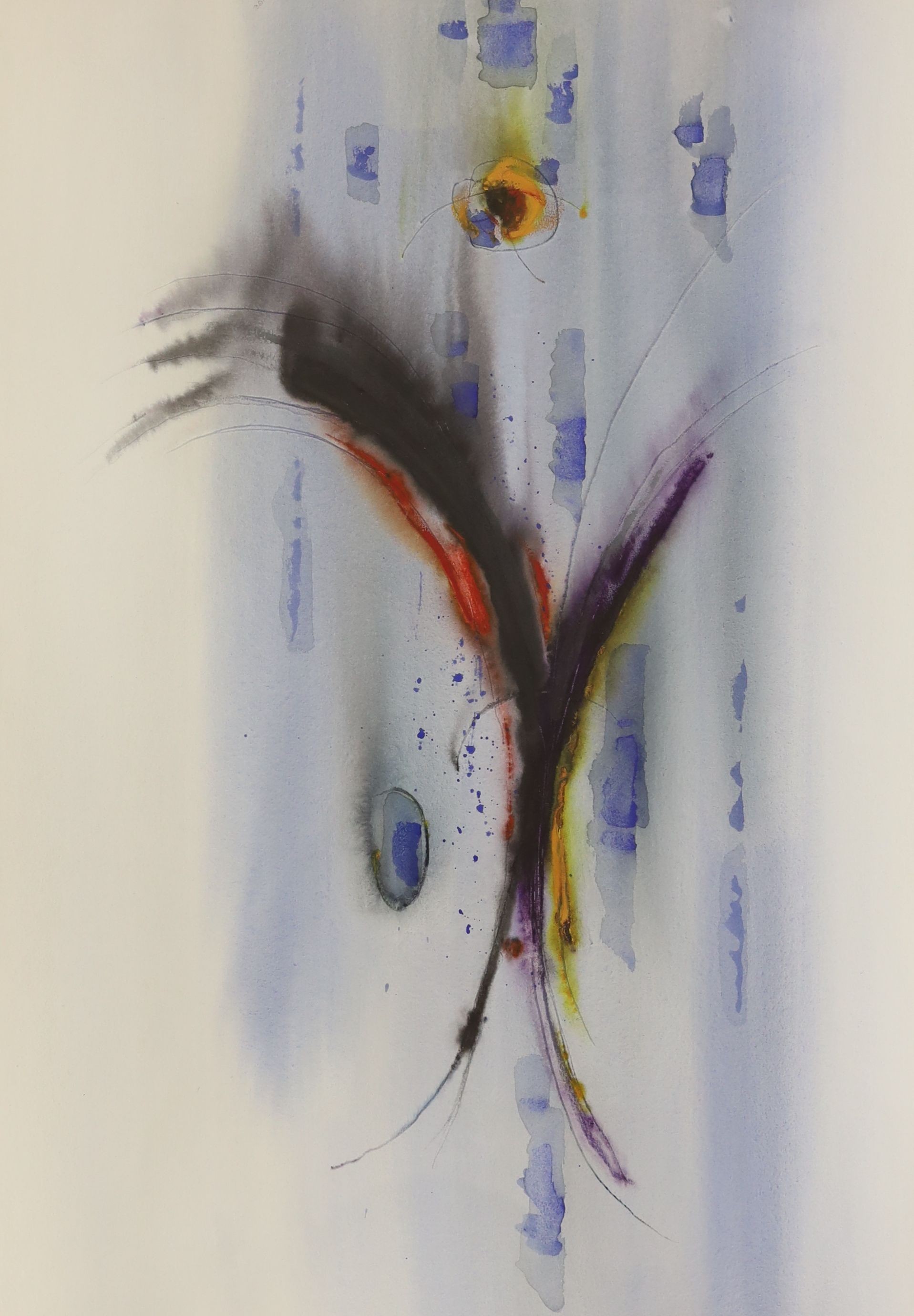 William John Bertram Newcombe (Canadian 1907-1969), watercolour, 'Space Movement', signed and inscribed verso and dated '64, 71 x 51cm